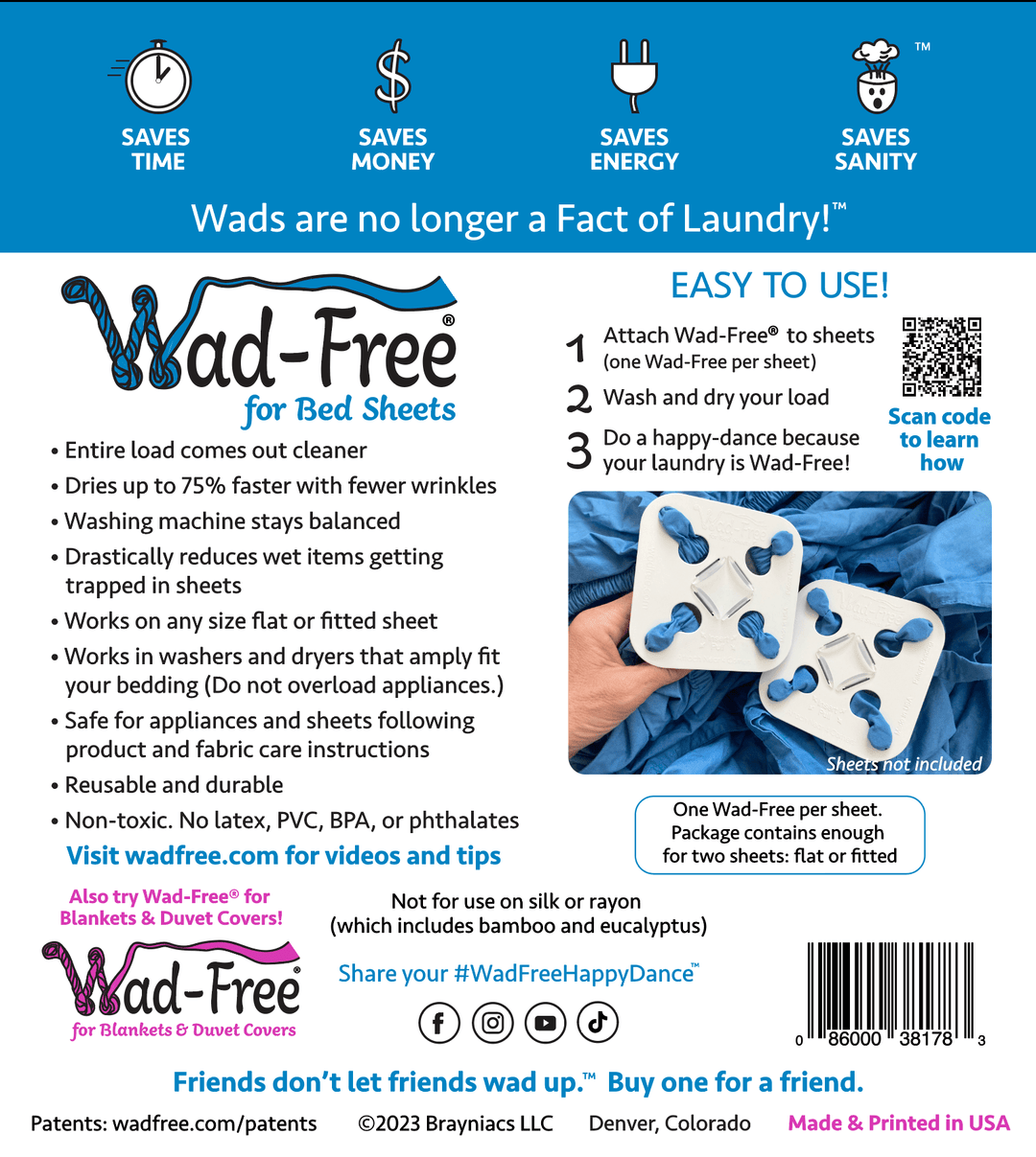 Wad-Free for Bed Sheets