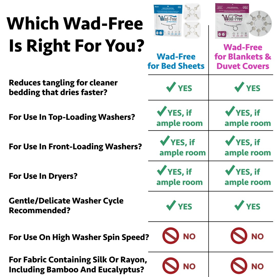 Wad-Free for Bed Sheets